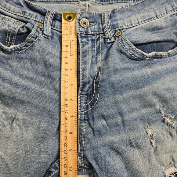 Buckle‎ BKE Alec Distressed Thick Stitch Straight Blue Men 32X30 (29x29) Stretch - Picture 8 of 12